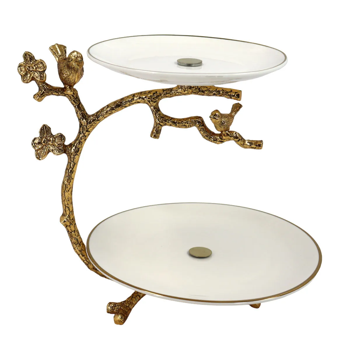 2-Layer Cake Stand Golden