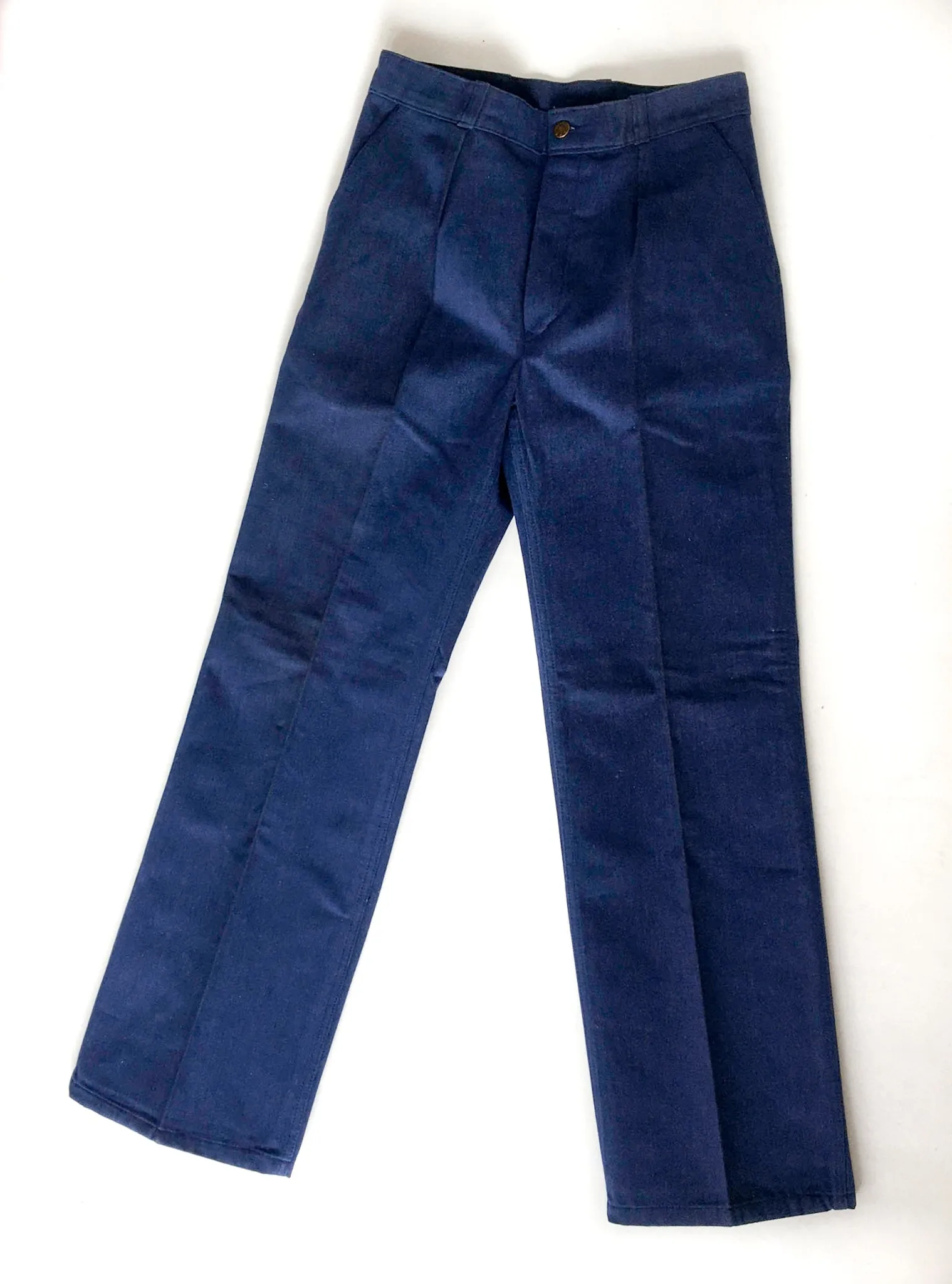 70s vintage thick deadstock denim jeans, size M/L (FR40, UK 12, USA 8)