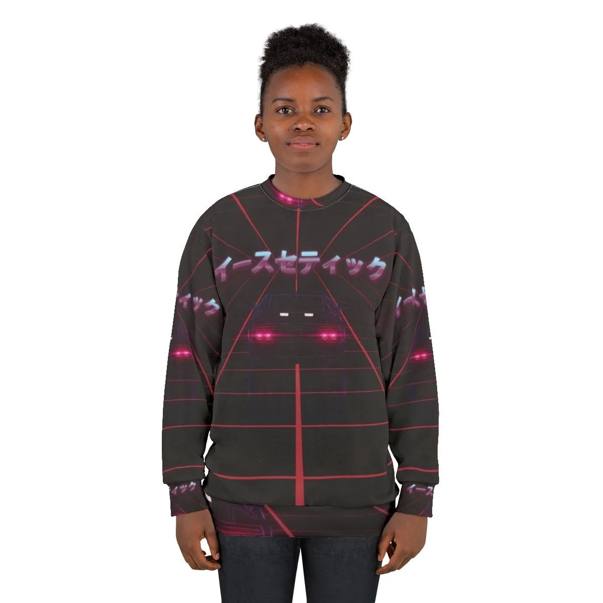 80s Retro Vaporwave Sweatshirt | Futuristic Synthwave Fashion