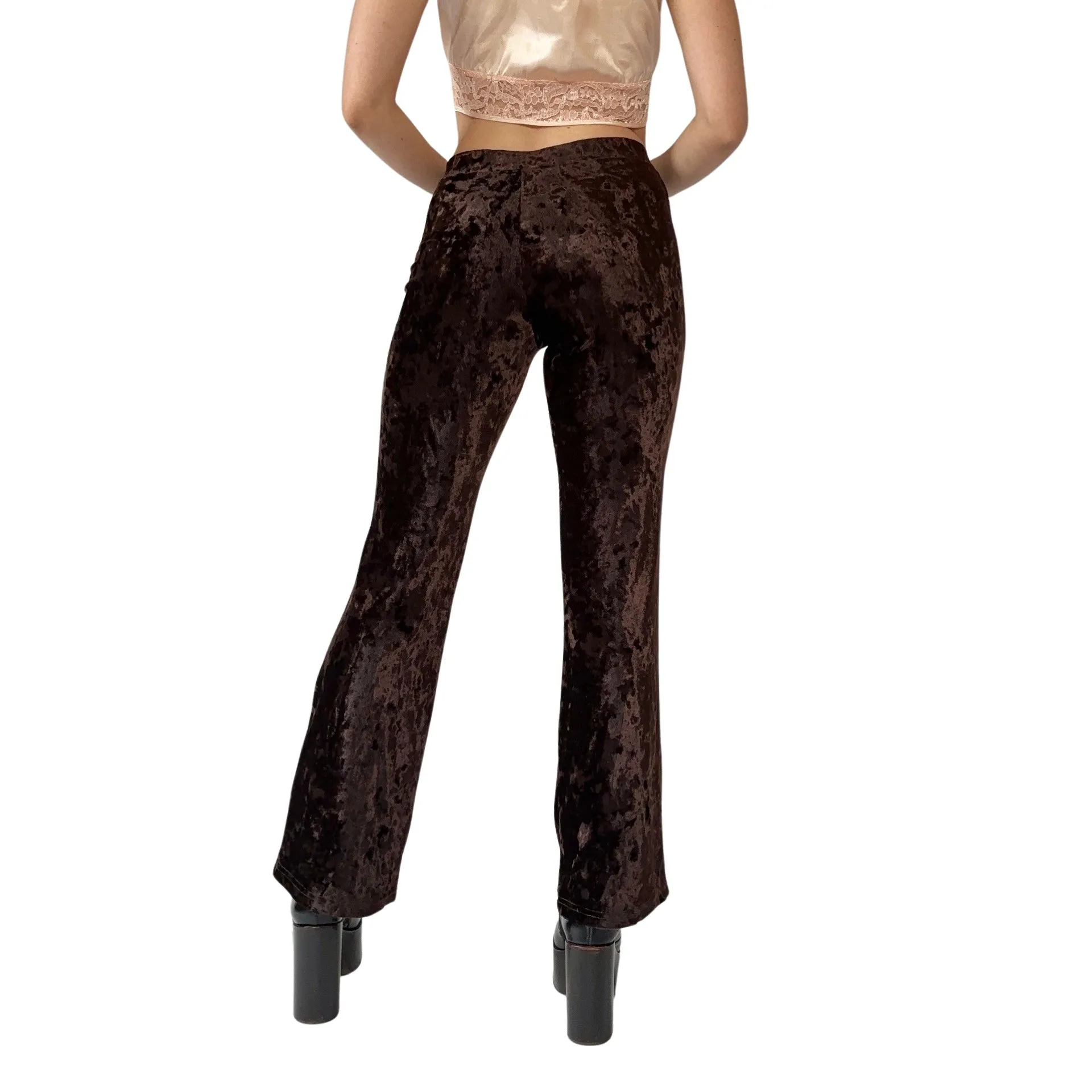 90s Crushed Velvet Flares (S)