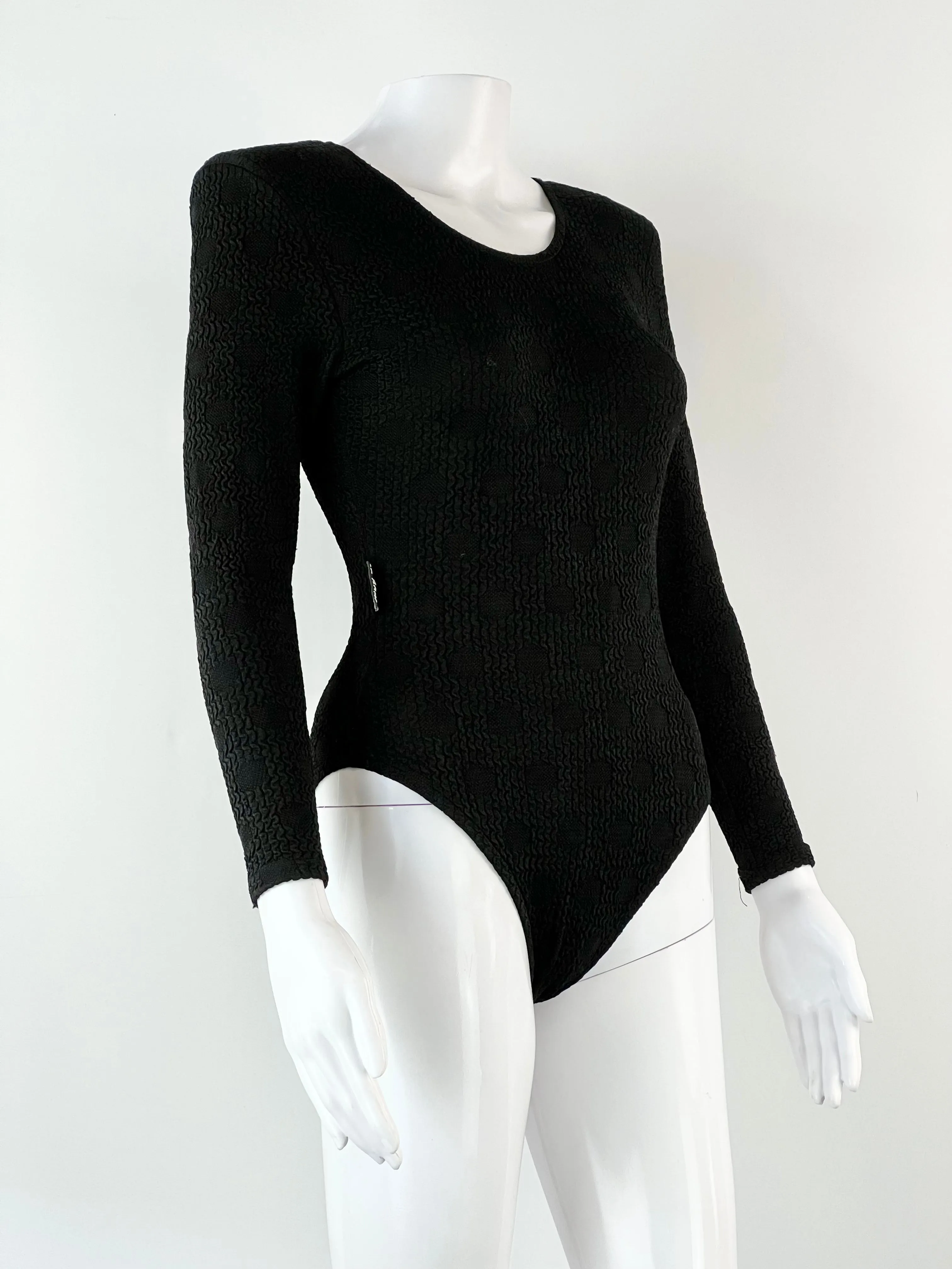 90's Long Sleeve Textured Bodysuit - AU6-10