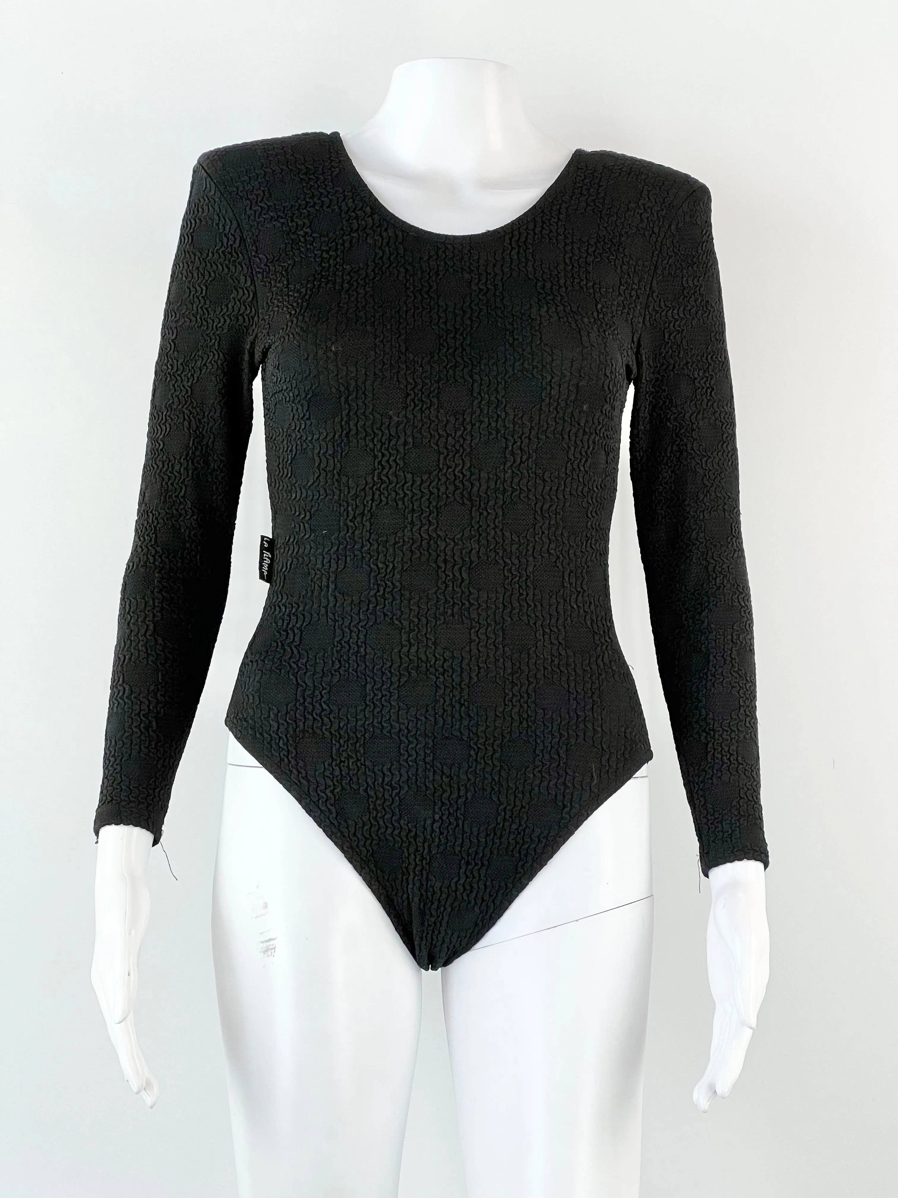 90's Long Sleeve Textured Bodysuit - AU6-10