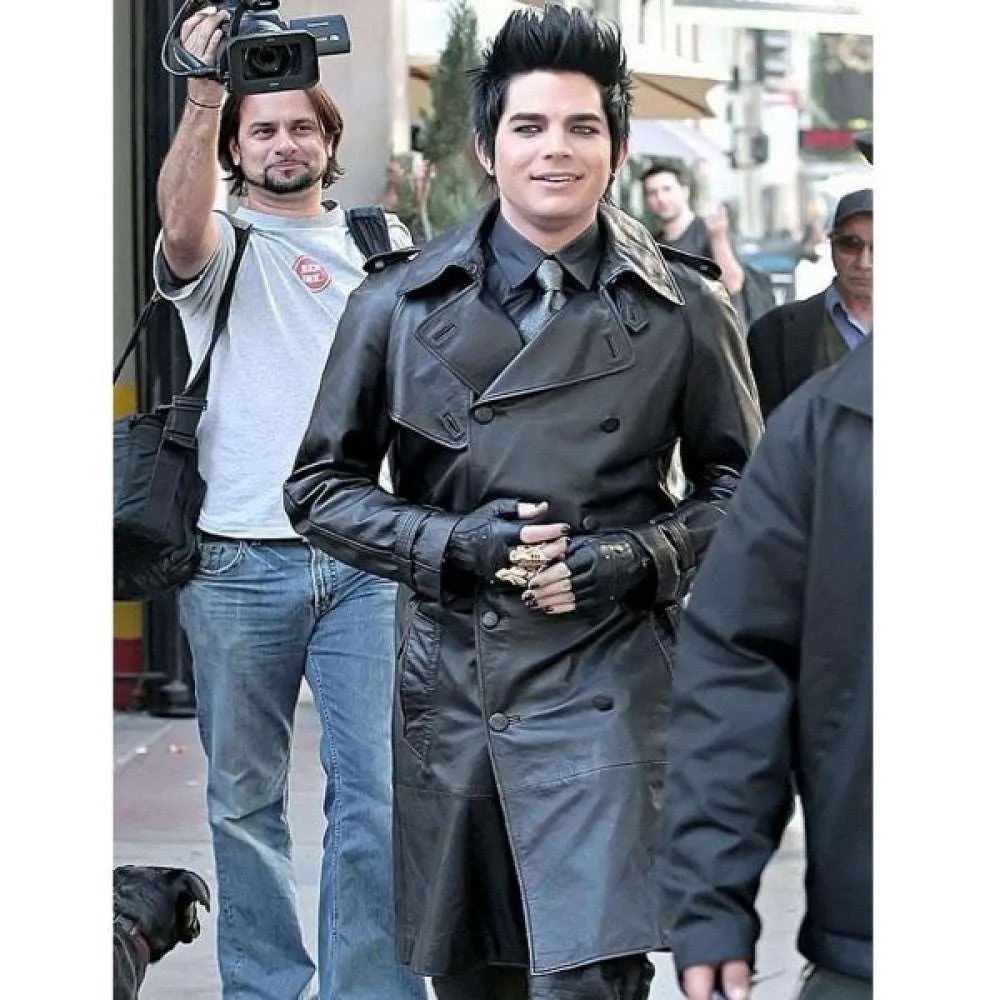 Adam Lambert Double Breasted Black Trench Coat