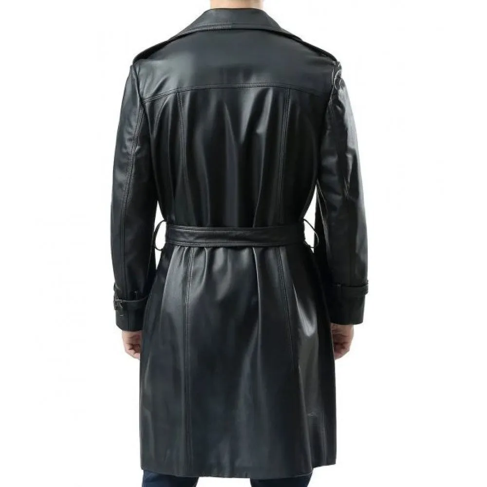 Adam Lambert Double Breasted Black Trench Coat