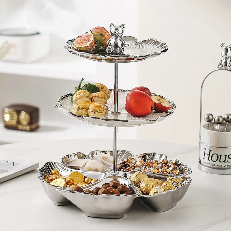 Affordable Luxury Style Multi-layer Fruit Plate Snack Set Plate Storage