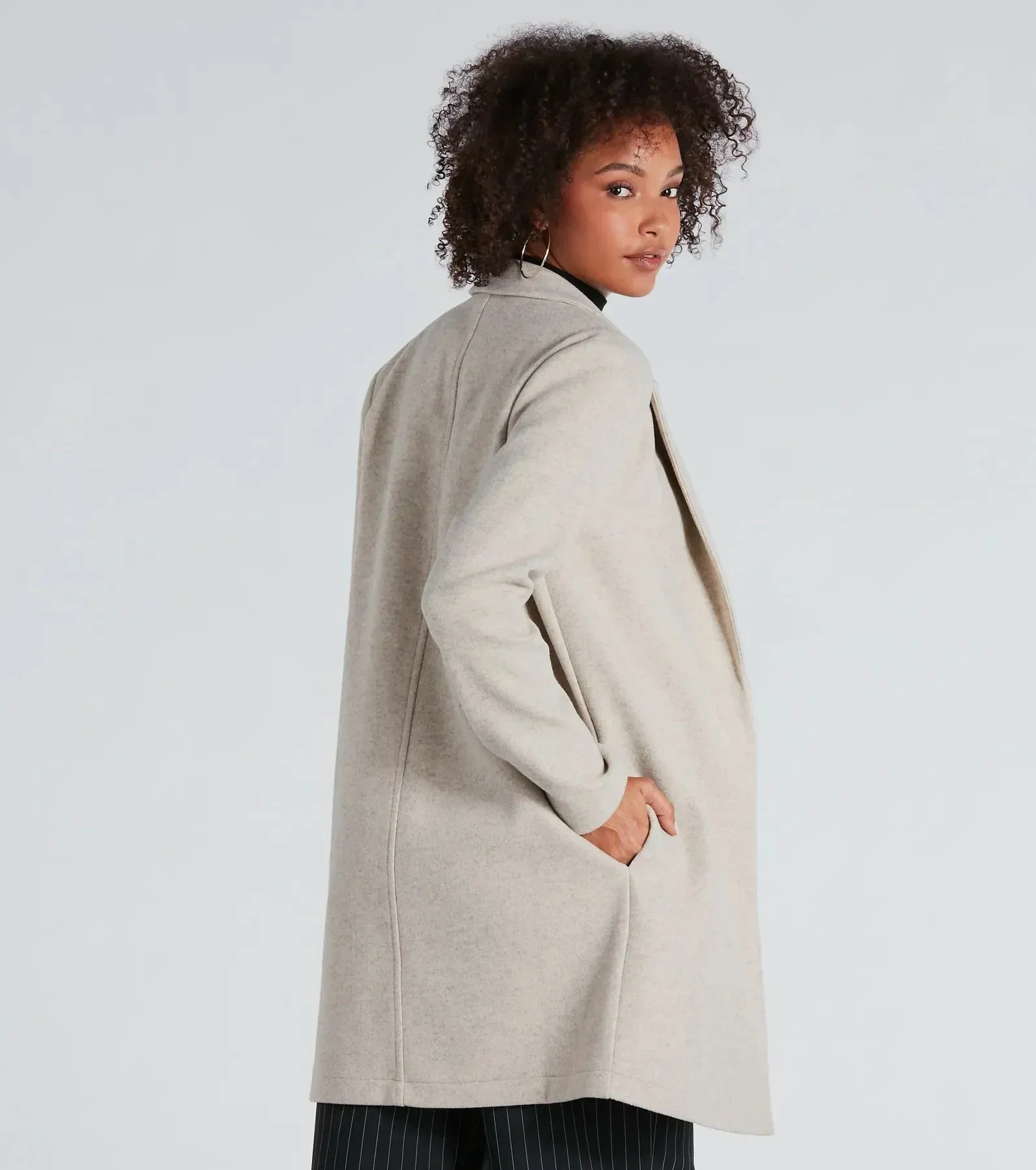 Always A Classic Faux Wool Trench Coat