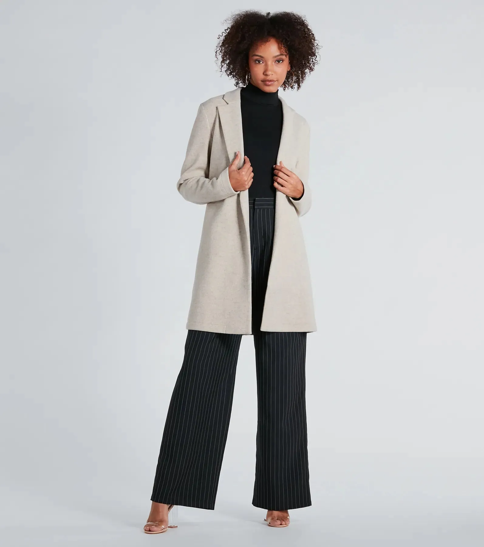 Always A Classic Faux Wool Trench Coat