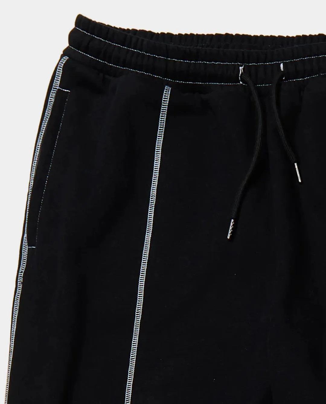 Arcade - Script Contrast Stitched Overlock Joggers - Black