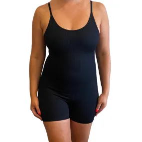 AYLA 2.0 seamless ribbed bodysuit - Black