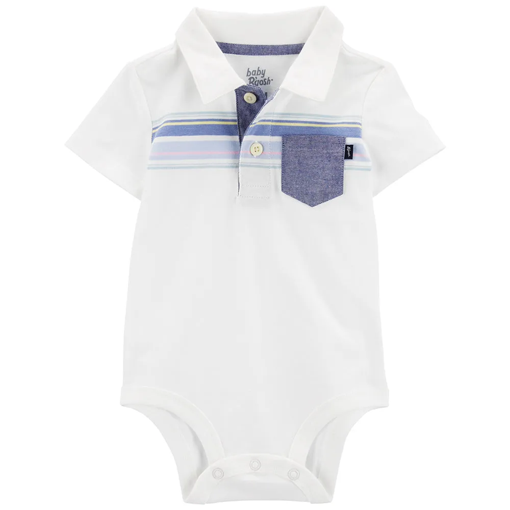 Baby Boys' Pocket Henley Jersey Bodysuit 1Q437110