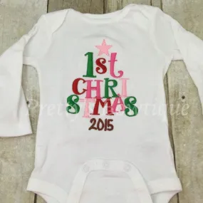 Baby girl My 1st Christmas - First Christmas bodysuit or shirt