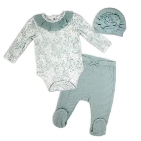 Baby Girl's Jogger Set with Hat - Butterfly