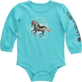 Baby Girls' Long-Sleeve Horse Bodysuit CA7084