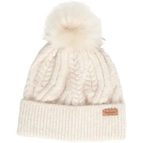 Barbour Elsdon Beanie Hat In Eggshell