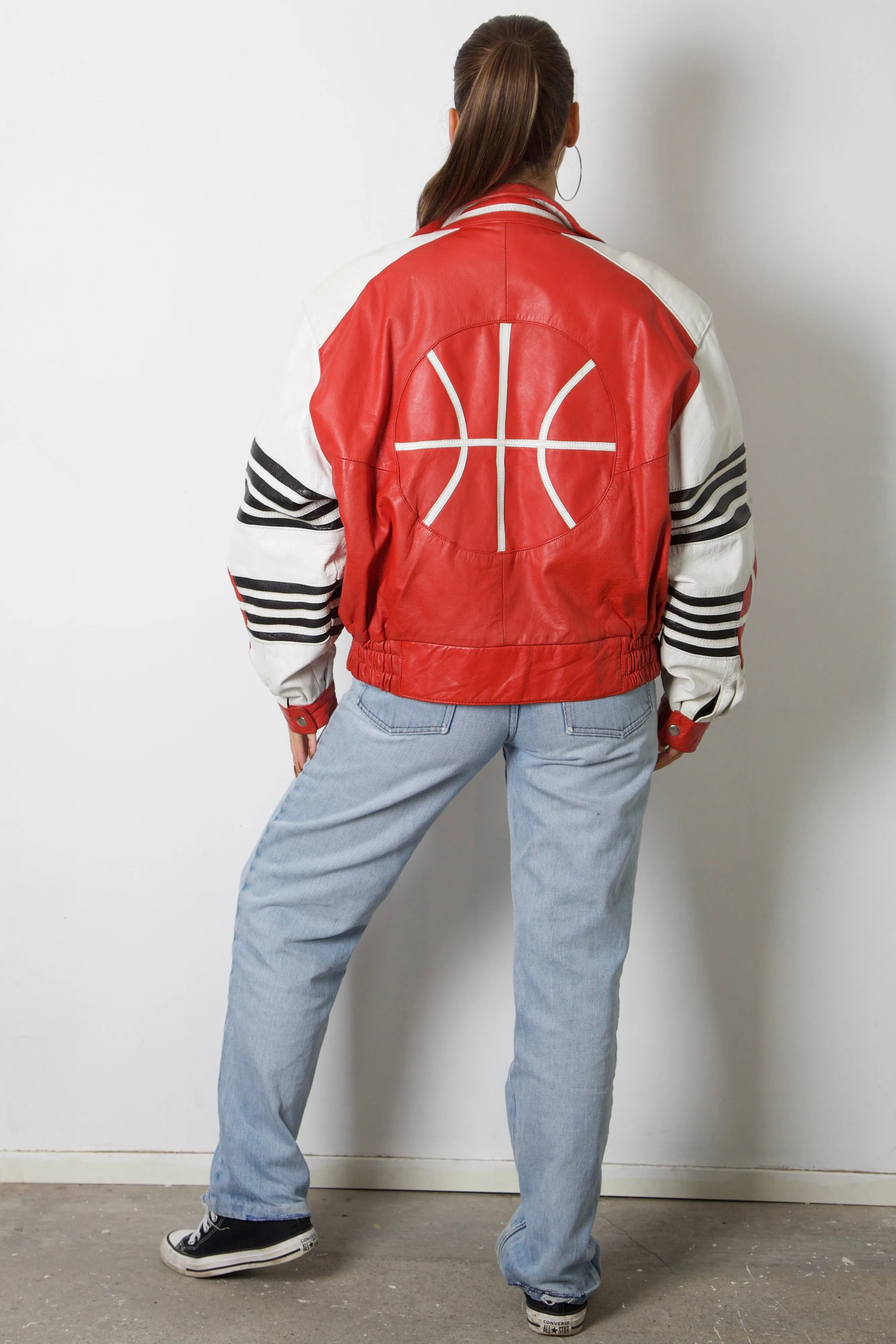 Basketball NBA Leather Bomber Jacket