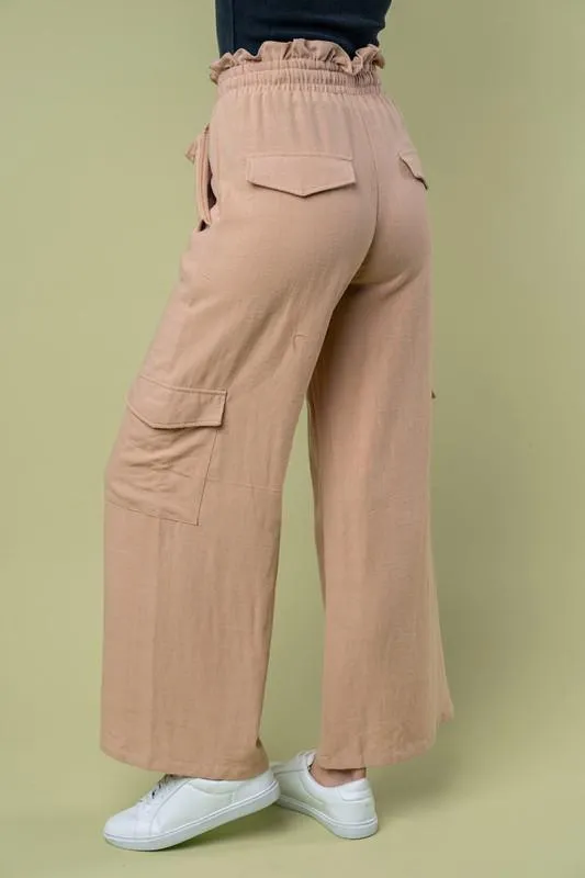 Beige High Waist Pants