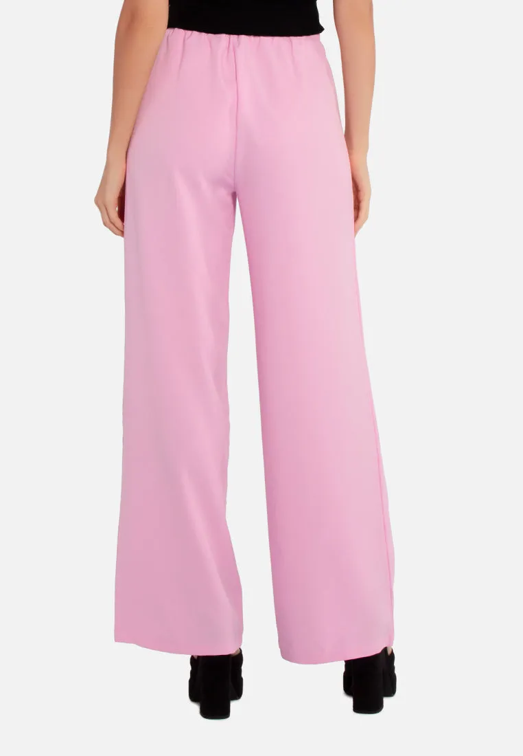 Belted Tie Wide Leg Pants