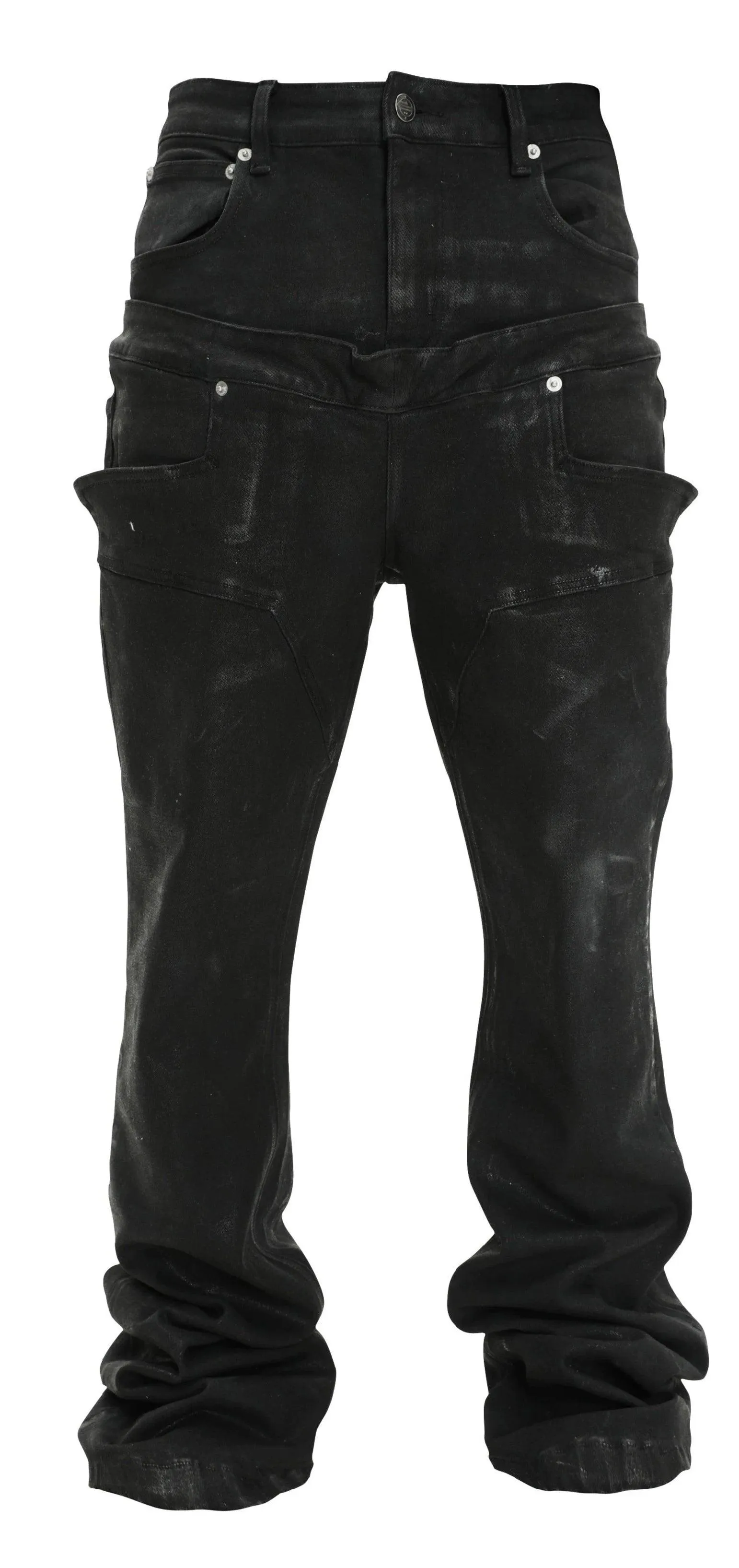 Black Cargo-Style Jeans