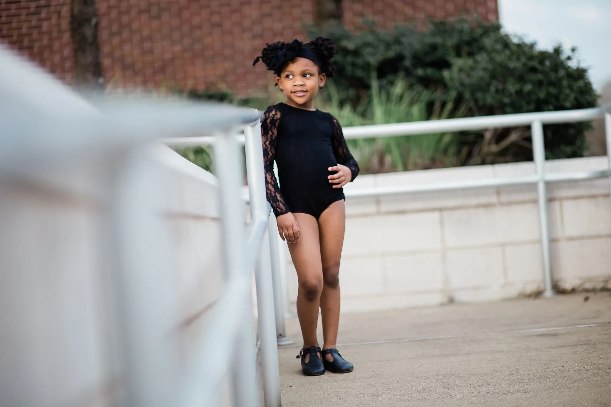 Black Lace Leotard for Girls