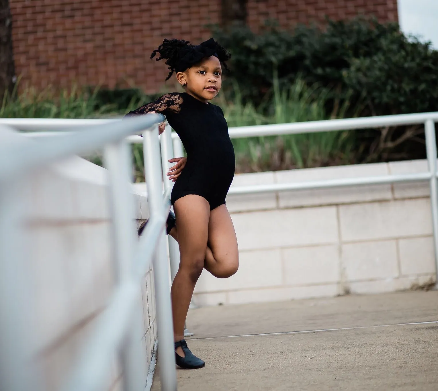 Black Lace Leotard for Girls