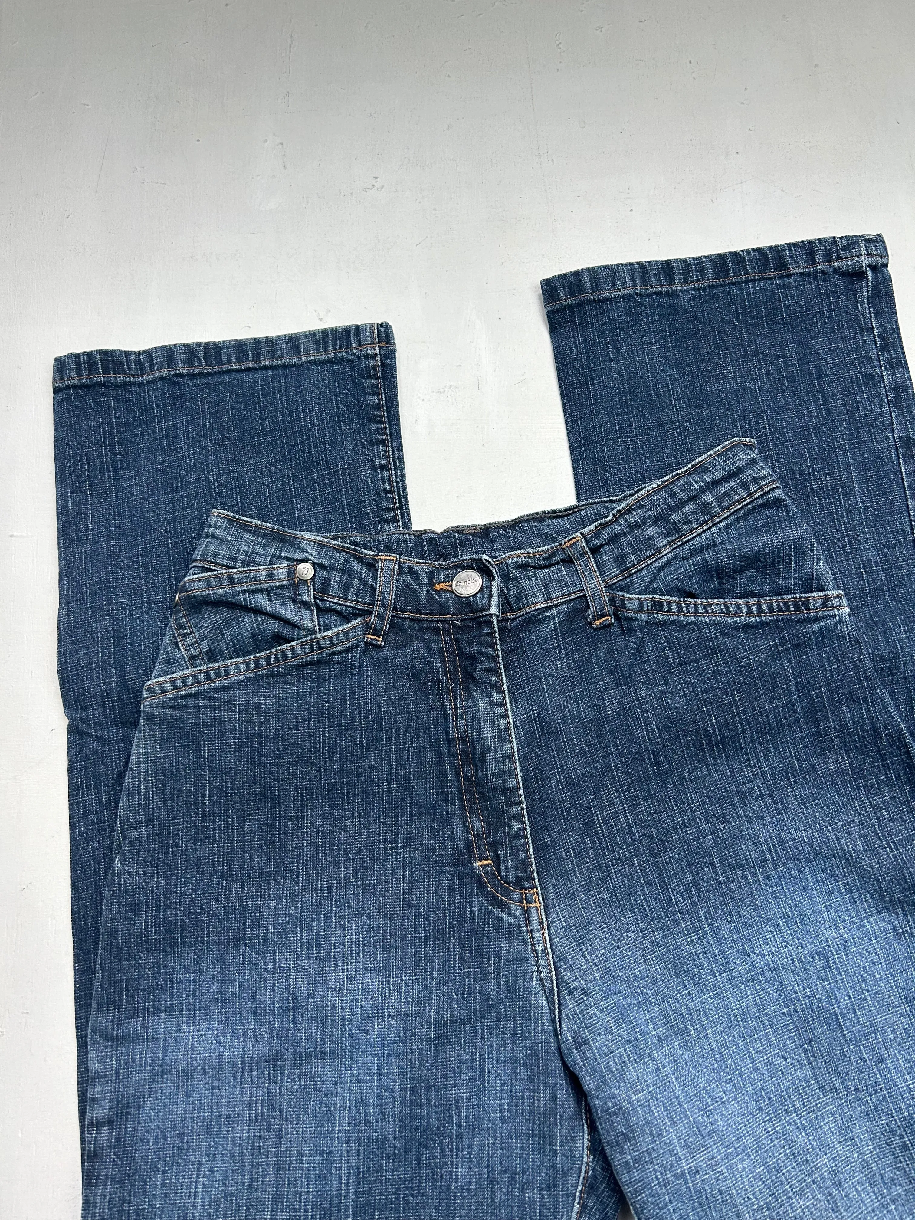 Blue denim  high waist boyfriend pants (S)