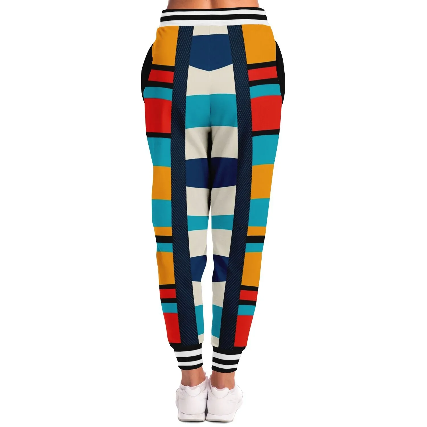 Blue Regatta Stripe Eco-Poly Unisex Joggers