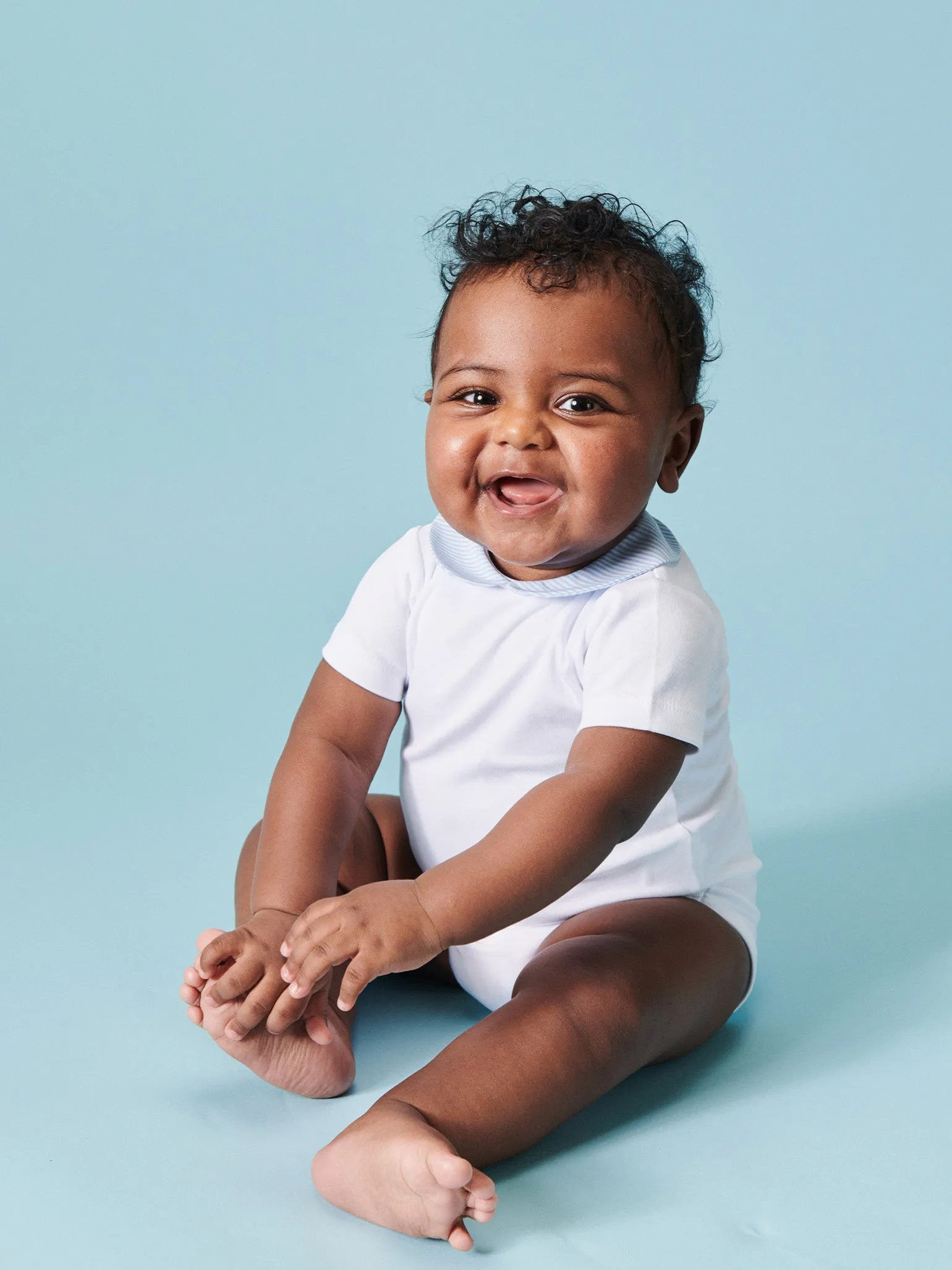 Blue Stripe Raya Baby Bodysuit