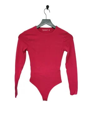 Bodysuit By Abercrombie And Fitch In Pink, Size: Xxs