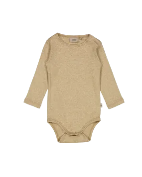 BODYSUIT WHEAT DARK OAT MELANGE