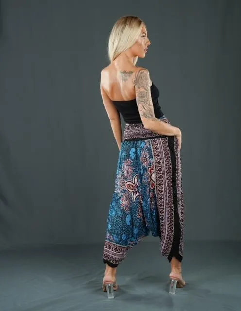 Boho Festival Green Harem Pants