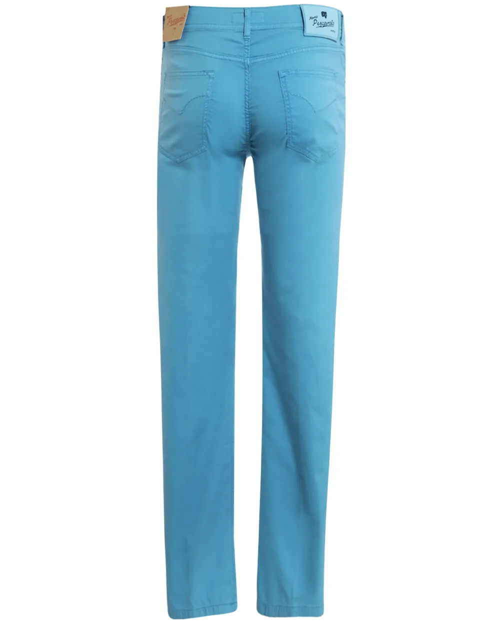 Bright Blue Cotton Blend Lightweight Stretch Chino Pant