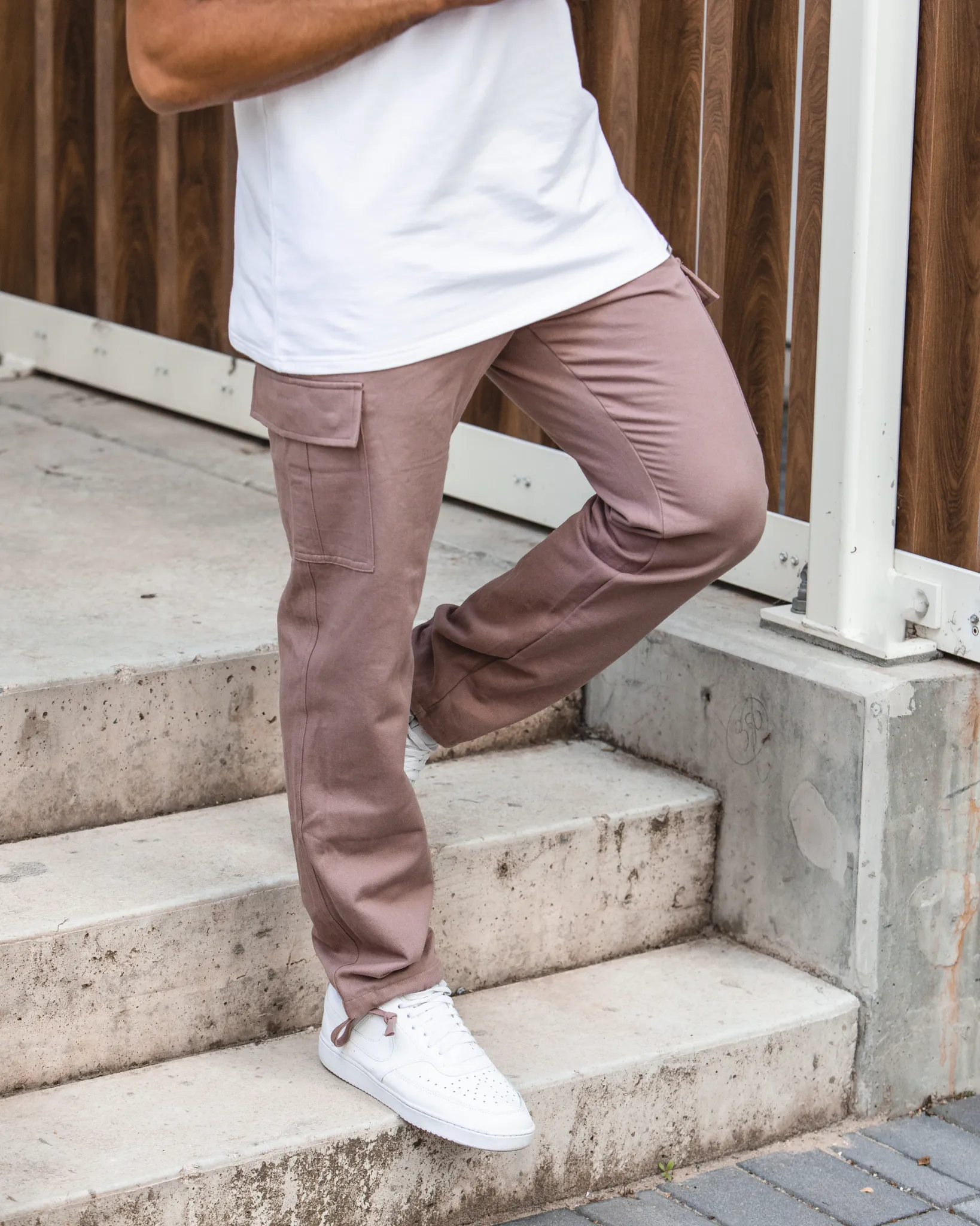 Brown Relaxed Cargo Pants