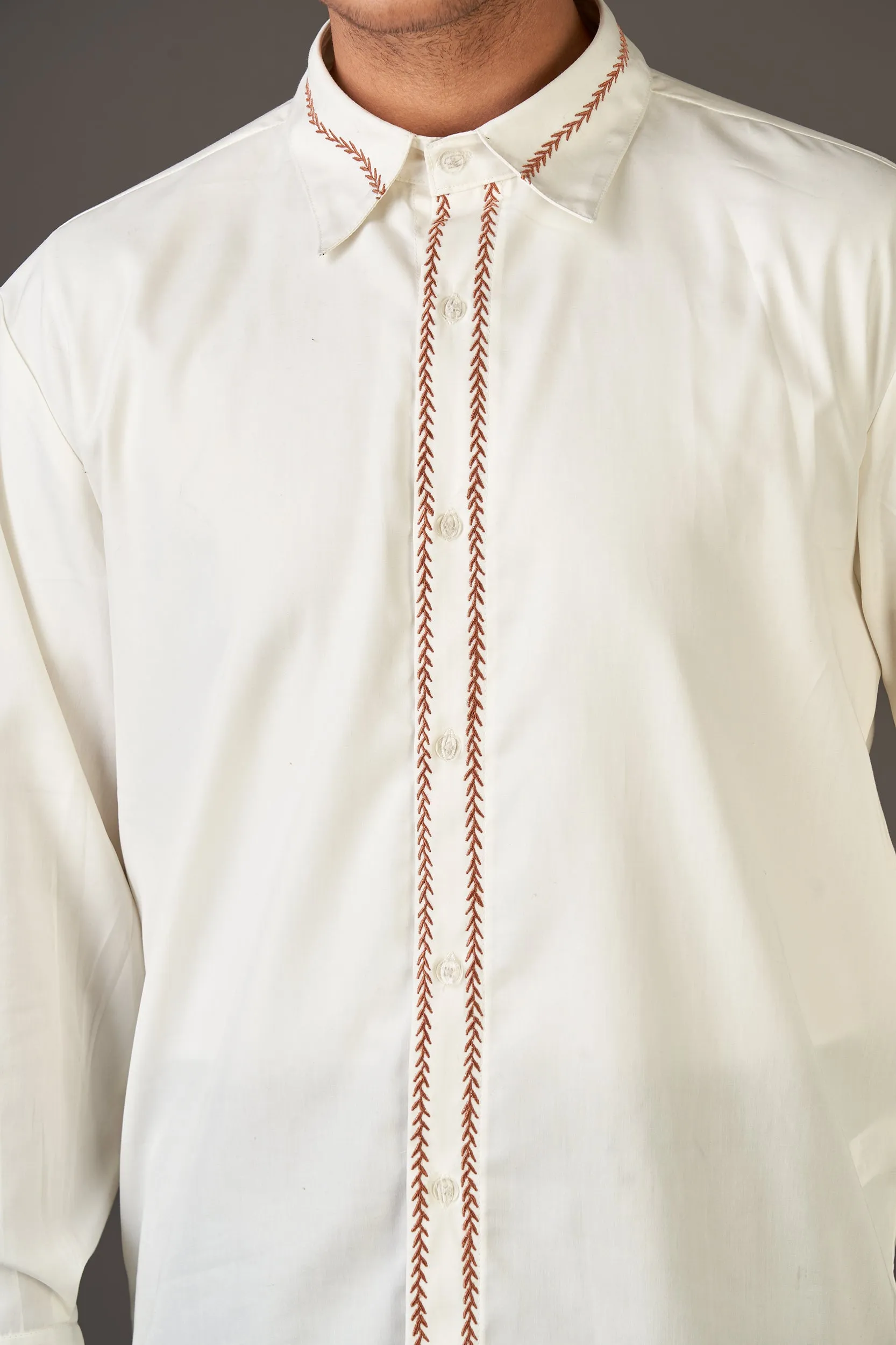 BUTTON DOWN SHIRT (EMBROIDERED) S24-M14