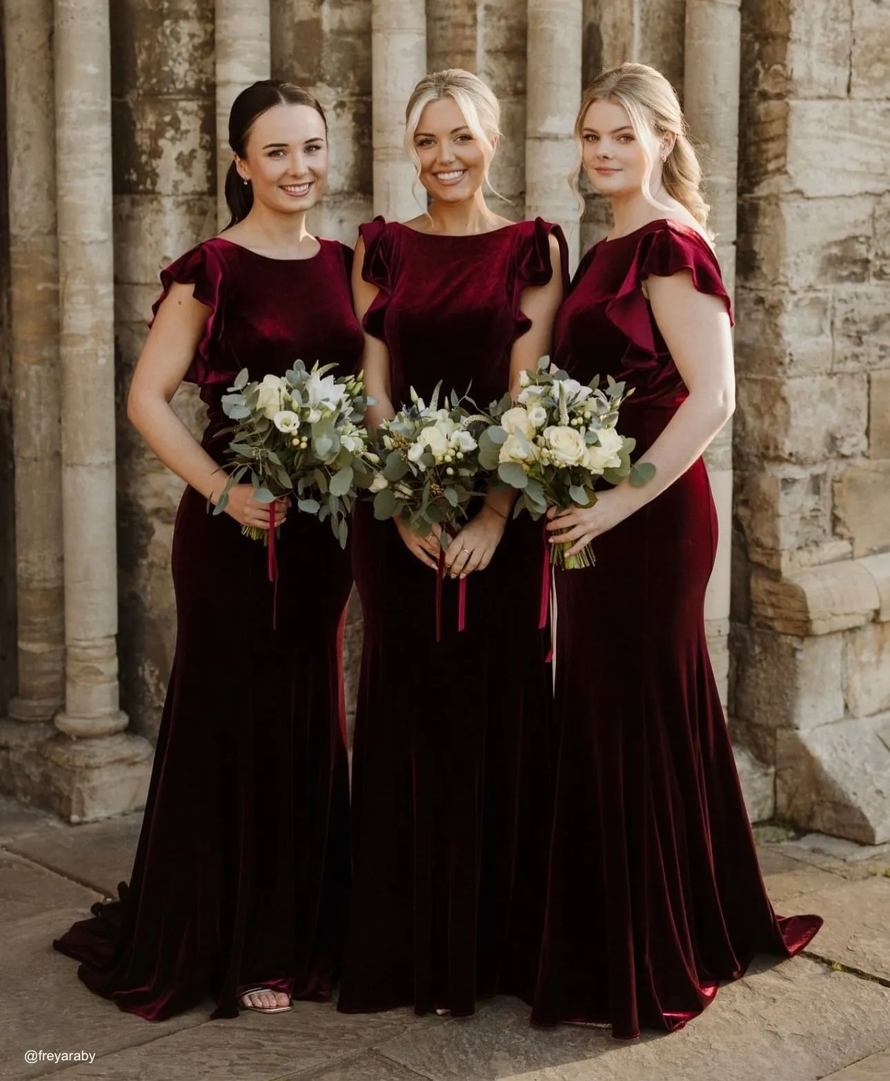 Cecelia Velvet Bridesmaid Dress In Roseberry