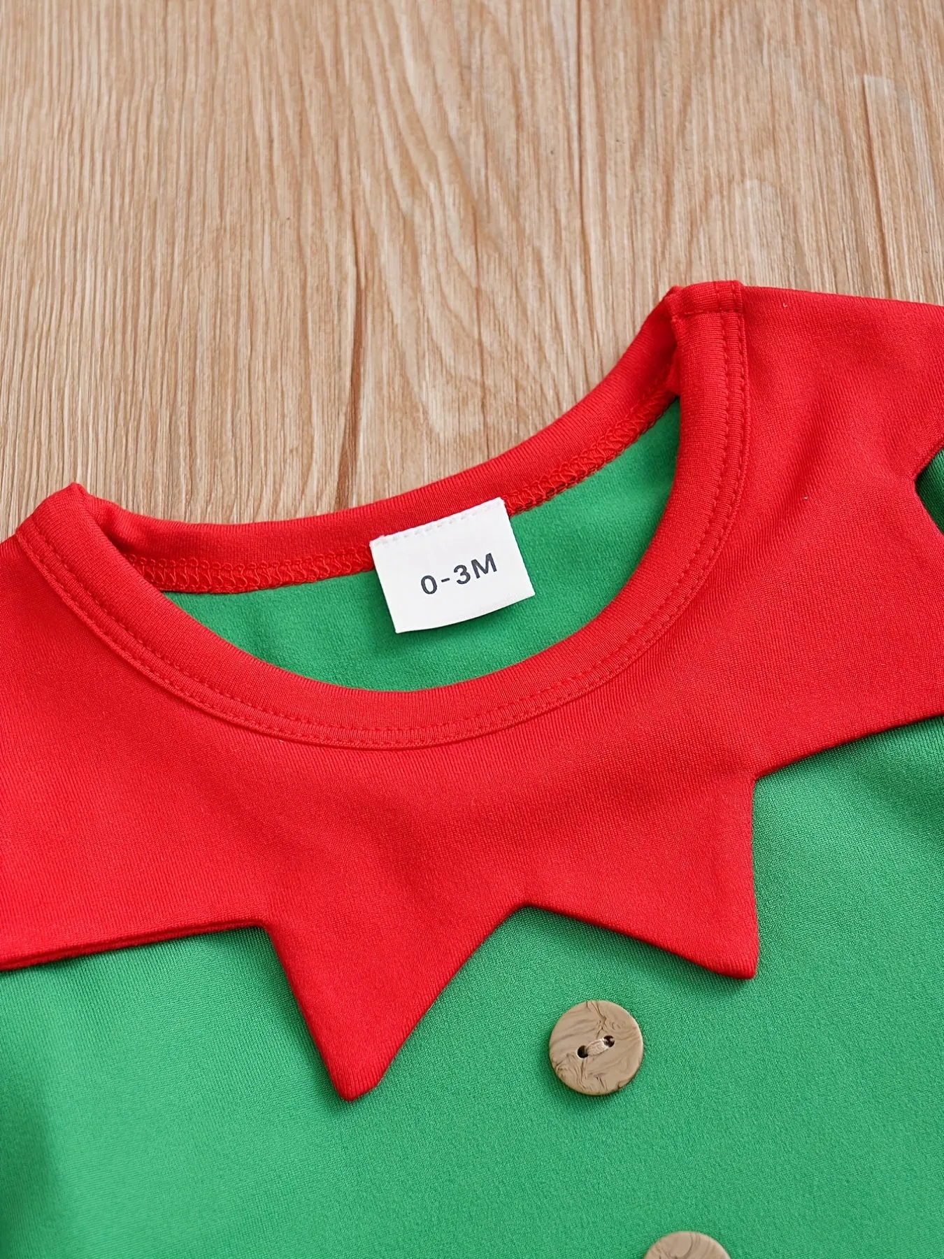 Christmas Cute Elf Shaped Party Onesie, Casual Toddler Baby Bodysuit Hat Included