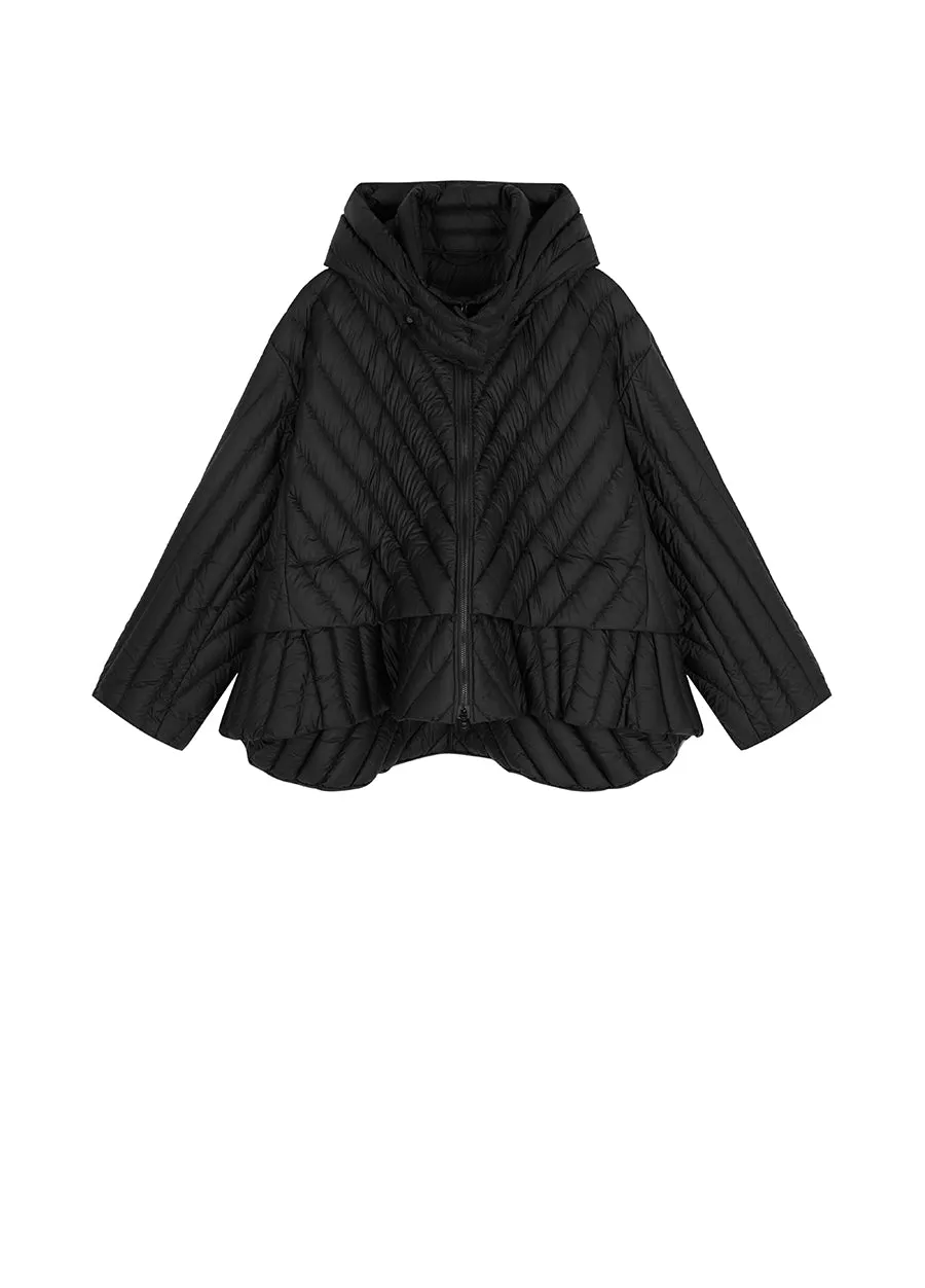 Coat / JNBY Oversize Irregular Hooded Down Jacket