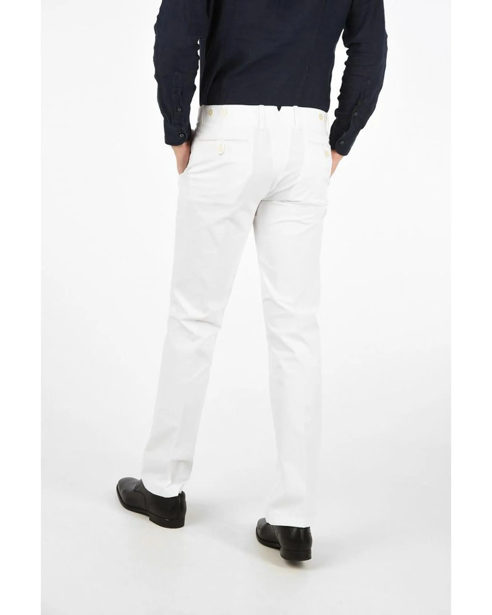 Corneliani Slim Fit Chino Pants - White