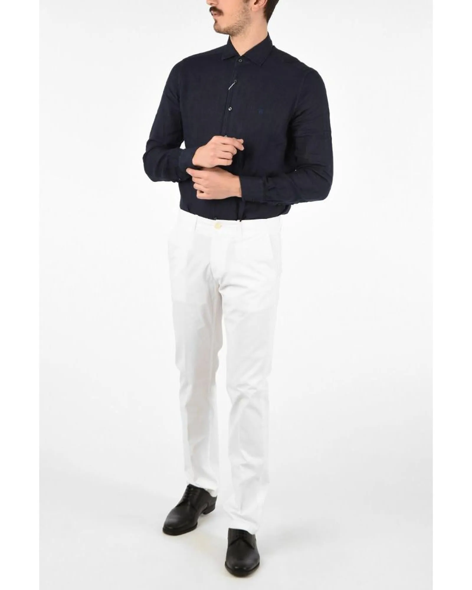 Corneliani Slim Fit Chino Pants - White