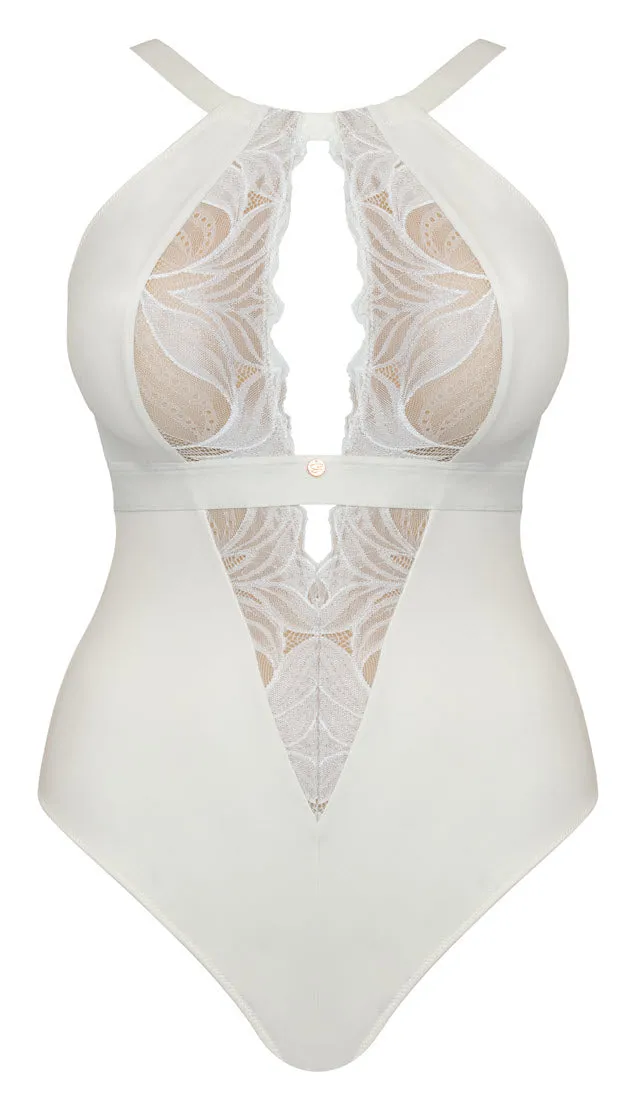 Curvy Kate Scantilly Indulgence Ivory Stretch Lace Bodysuit 010704