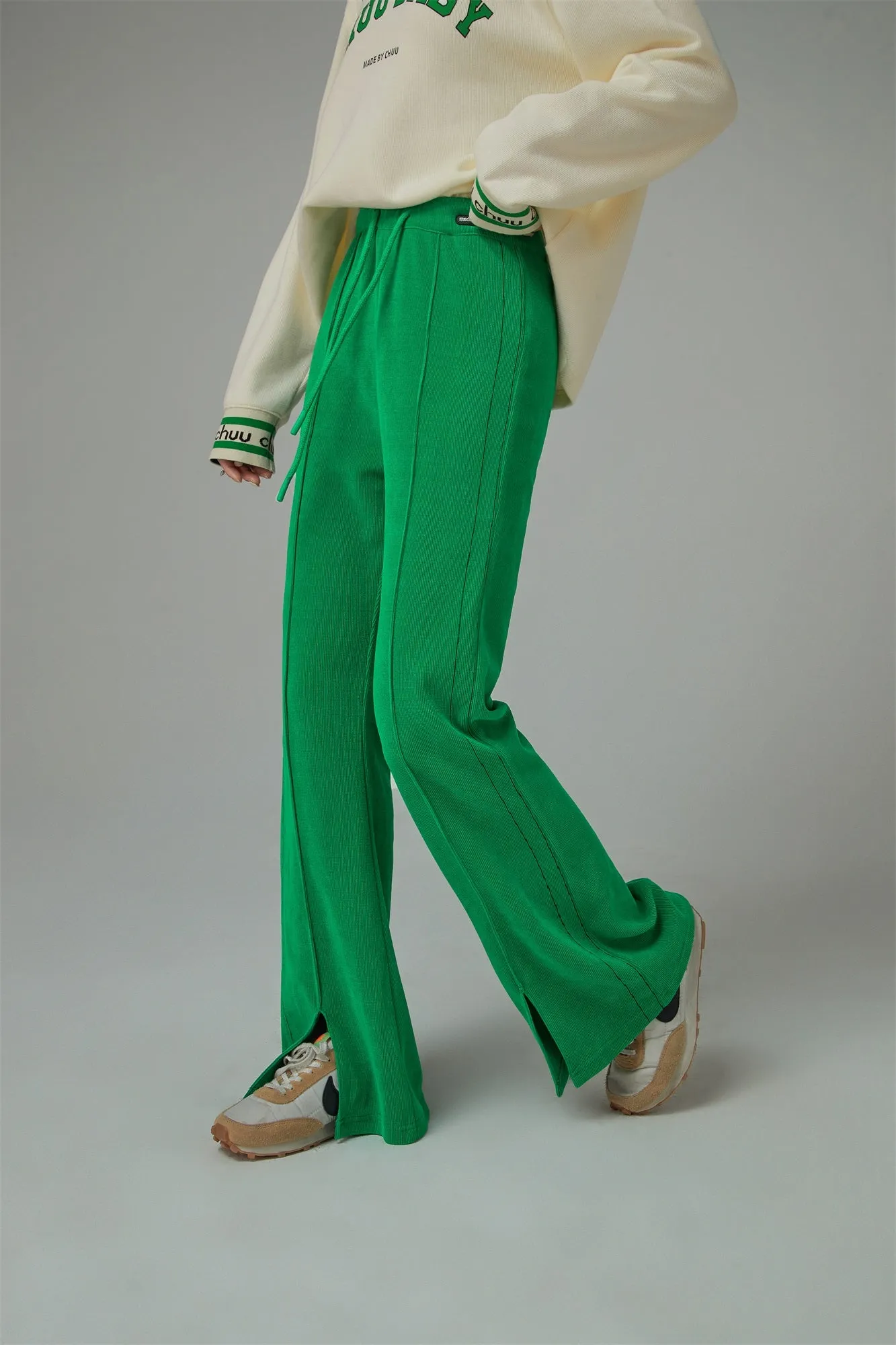 Diva String Slit High Waist Pants