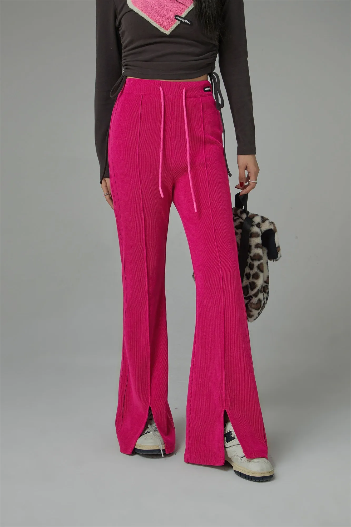 Diva String Slit High Waist Pants