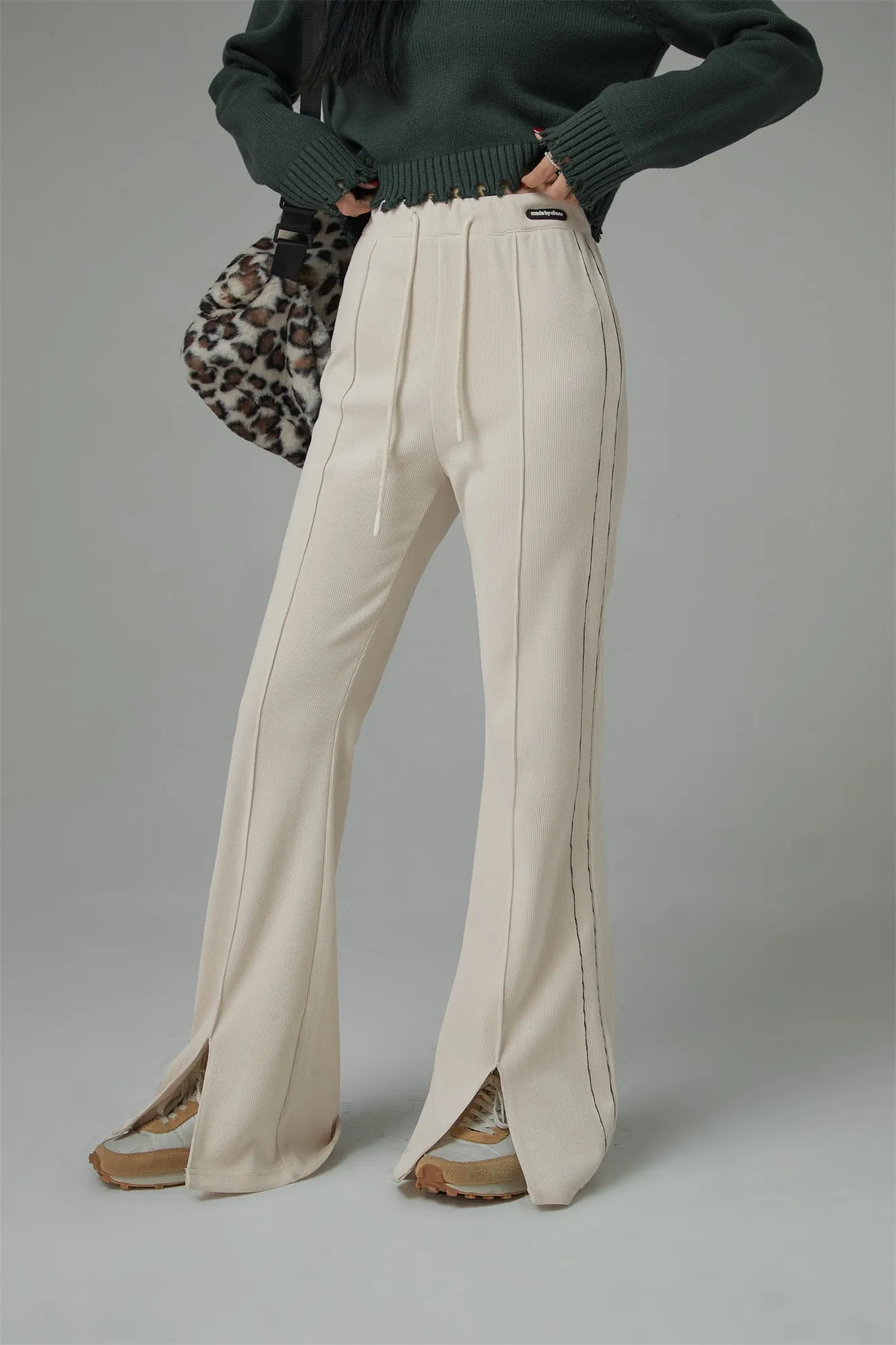 Diva String Slit High Waist Pants