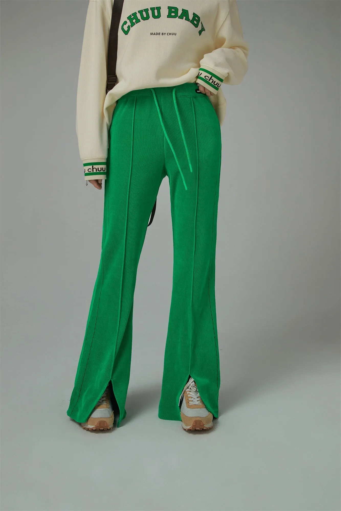 Diva String Slit High Waist Pants