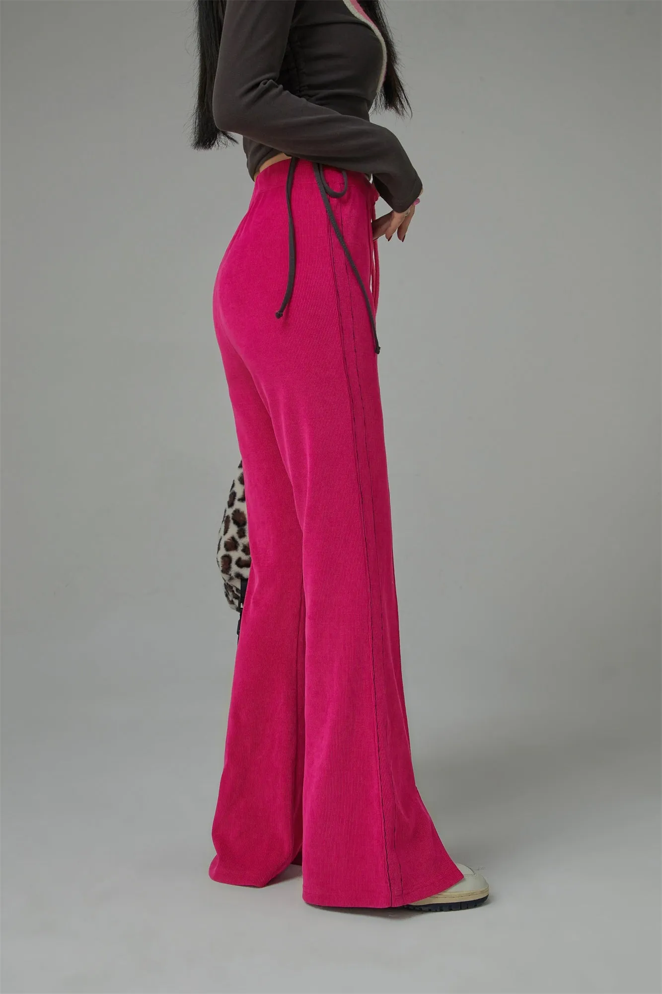 Diva String Slit High Waist Pants