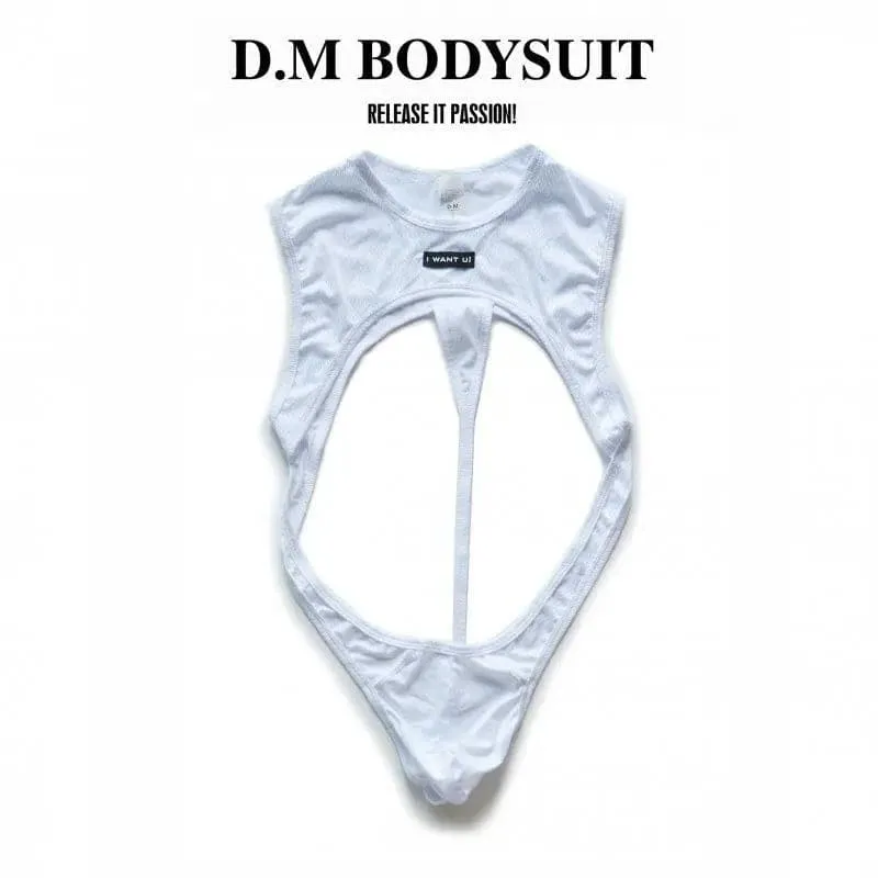 D.M Sexy Siamese Bodysuit Letters