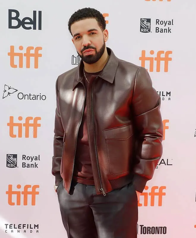 Drake Maroon Bomber Leather Jacket