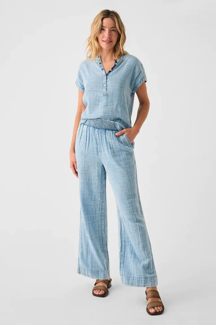 Dream Cotton Gauze Wide Leg Pant