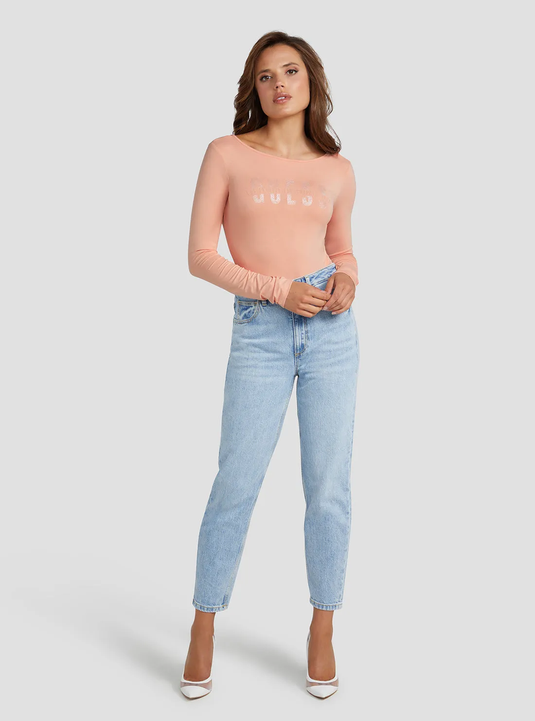 Eco Powder Rose Ester Logo Bodysuit