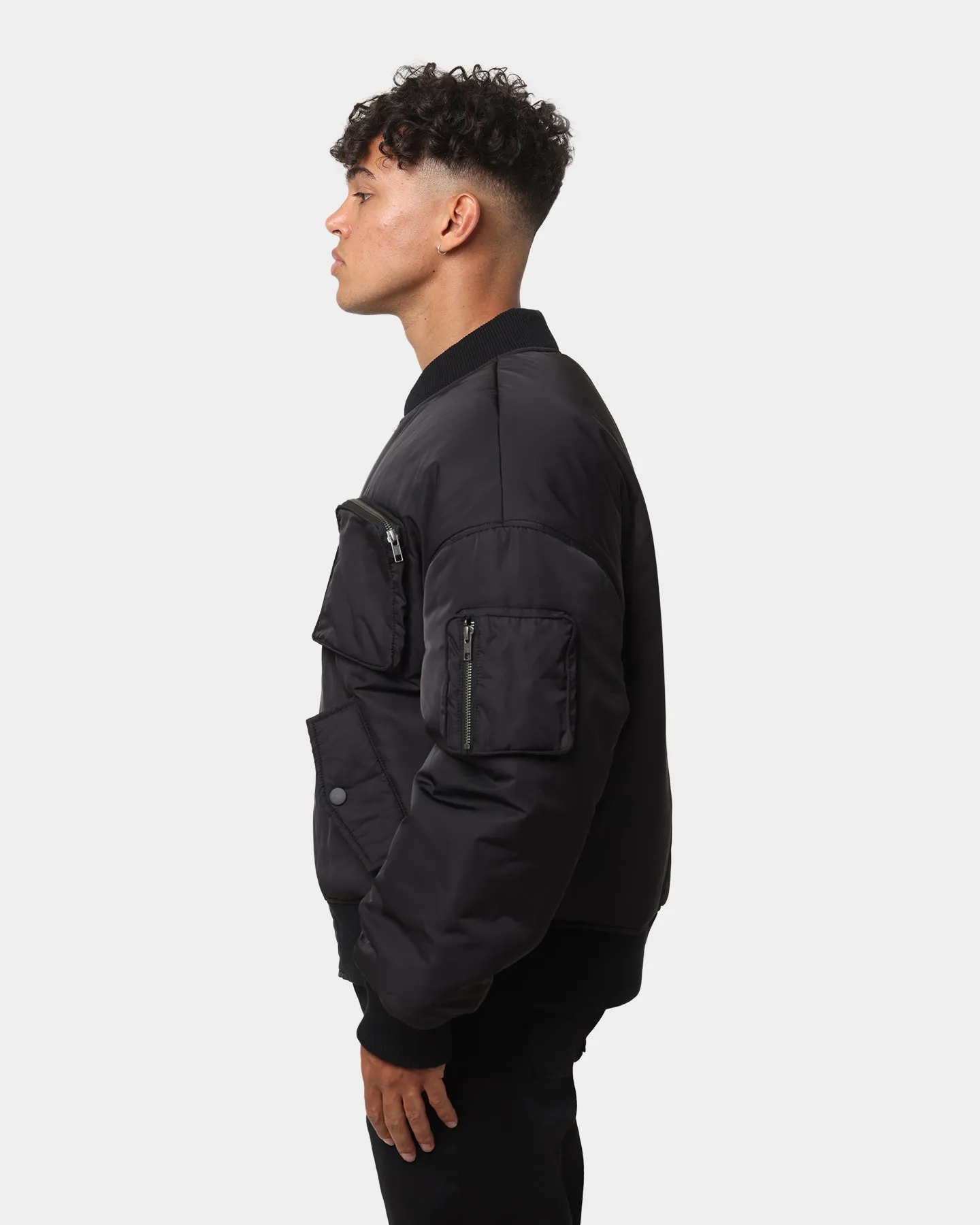 EN ES Flight Bomber Jacket Black