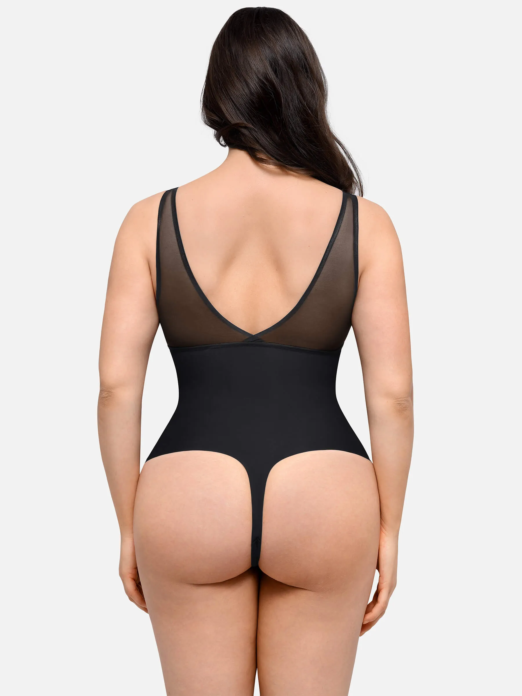 Feelingirl Deep V-Neck Tank Seamless Smoothing Bodysuit